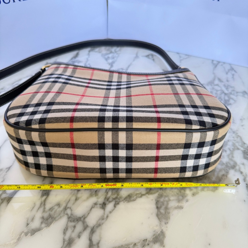 Burberry Small Vintage Check Hobo Shoulder Bag Archive Beige 8111415 - Picture 9 of 16